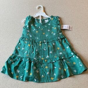 NWT Carter's Floral & Bee Ruffle Dress & Bloomers Size 12 Months